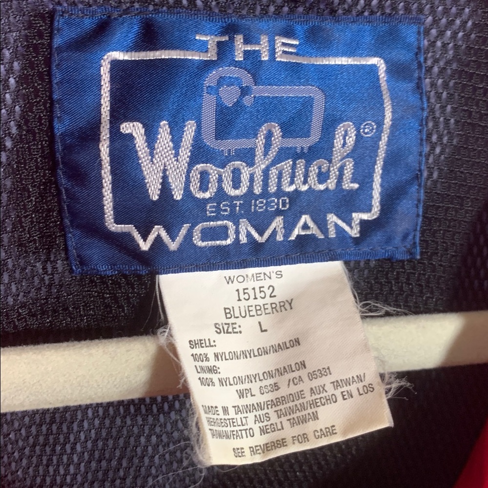 Woolrich Womens VTG Y2K Retro Sigment Gear Full Zip Jacket in Blueberry Sz L 90s - Picture 6 of 7